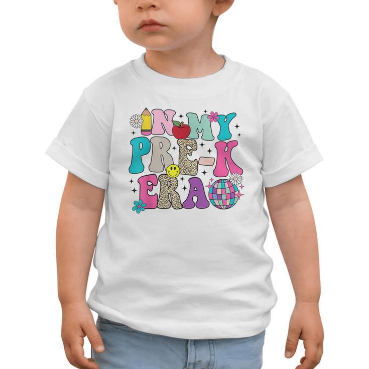 In My Pre-K Era Back To School Retro Groovy Preschool Graphic Toddler T-Shirt
