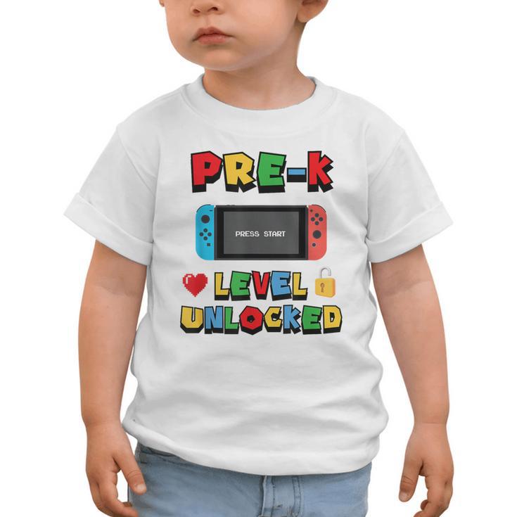 Pre-K Level Unlocked Back To School Video Game Graphic Toddler T-Shirt