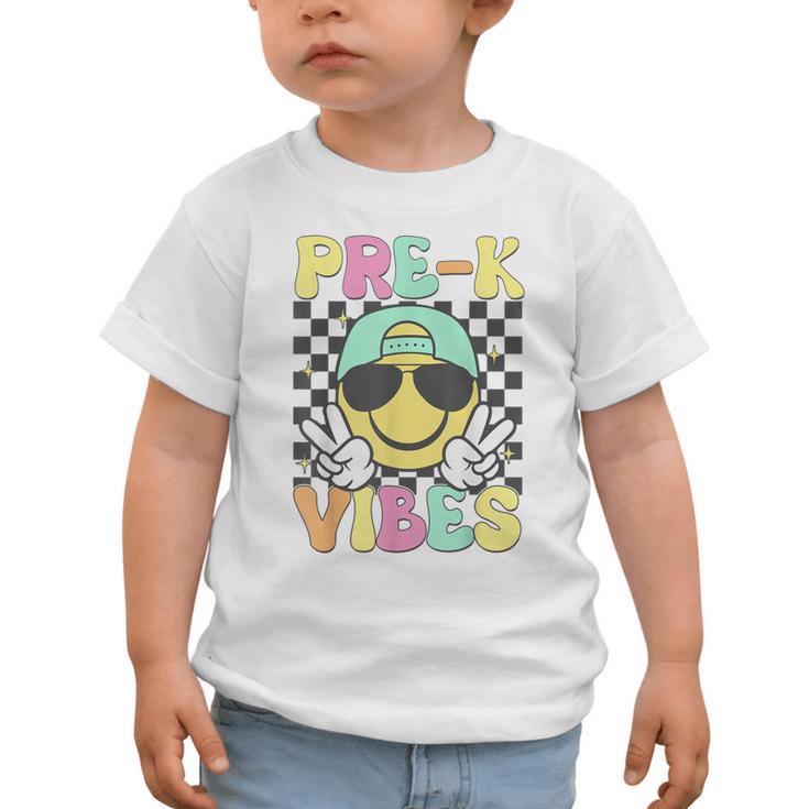 Pre-K Vibes Smile Face Back To School Pre-K Graphic Toddler T-Shirt