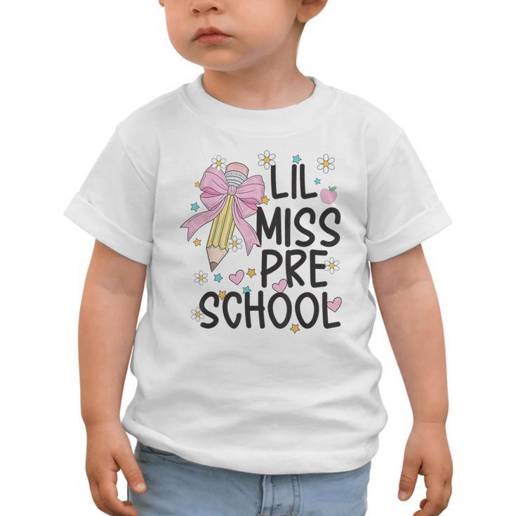 Preschool Little Miss Back To School Girls Kids Preschool Graphic Toddler T-Shirt