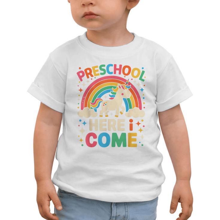 Preschool Here I Come Unicorn Back To School Preschool Girls Graphic Toddler T-Shirt Preschool Here I Come Unicorn Back To School Preschool Girls Graphic Toddler T-Shirt
