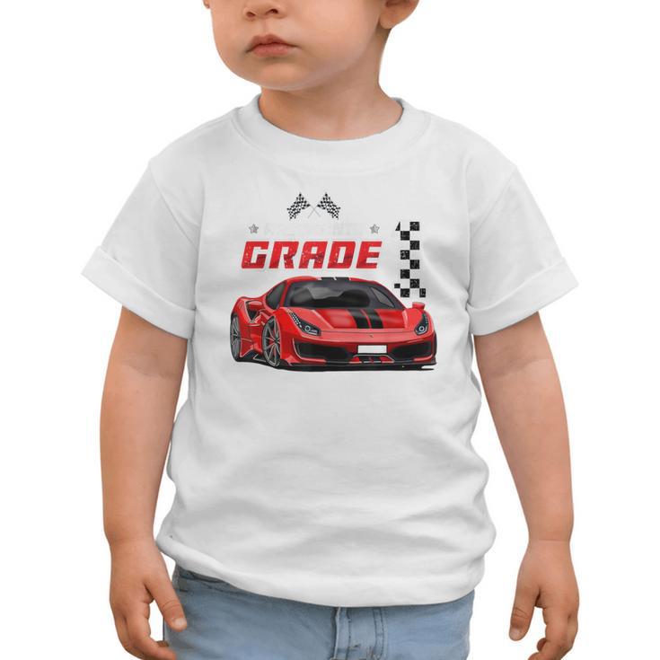 Racing Into 1st Grade Race Car Back To School Boys Graphic Toddler T-Shirt