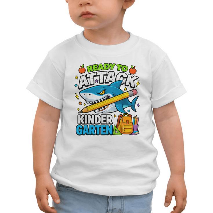 Ready To Attack Kindergarten Shark Back To School Kids Graphic Toddler T-Shirt