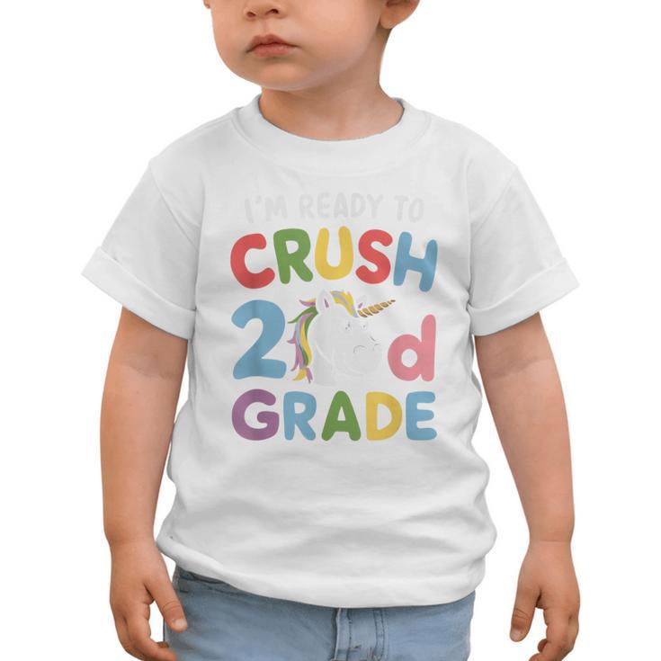 Im Ready To Crush 2nd Grade Boy Unicorn Back To School Graphic Toddler T-Shirt Im Ready To Crush 2nd Grade Boy Unicorn Back To School Graphic Toddler T-Shirt