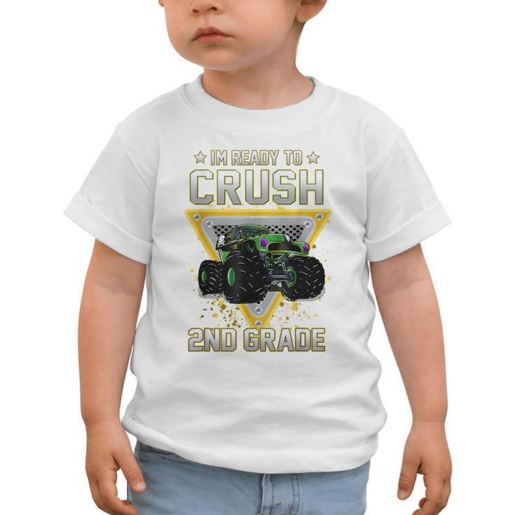 Ready To Crush 2nd Grade Monster Truck Boy Back To School Graphic Toddler T-Shirt Ready To Crush 2nd Grade Monster Truck Boy Back To School Graphic Toddler T-Shirt