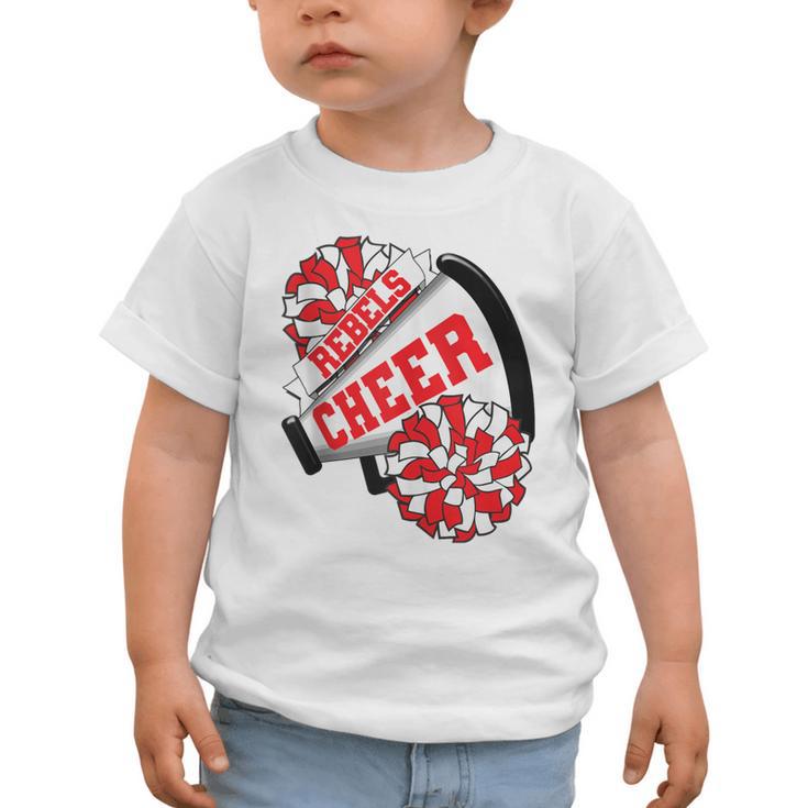 Rebels Cheer Back To School Cheerleading Spirit R Graphic Toddler T-Shirt Rebels Cheer Back To School Cheerleading Spirit R Graphic Toddler T-Shirt