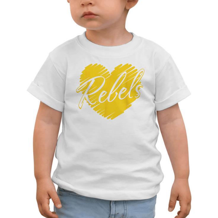 Rebels Heart Back To School Spirit GY Graphic Toddler T-Shirt