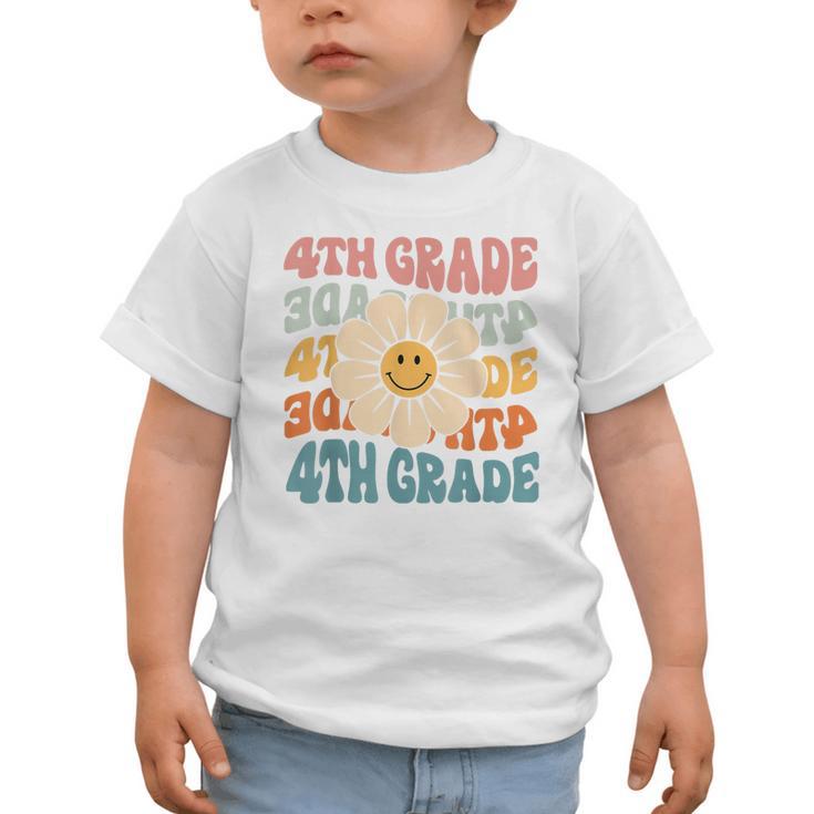 Retro 4th Grade Daisy Colorful Back To School Fourth Grade Graphic Toddler T-Shirt Retro 4th Grade Daisy Colorful Back To School Fourth Grade Graphic Toddler T-Shirt