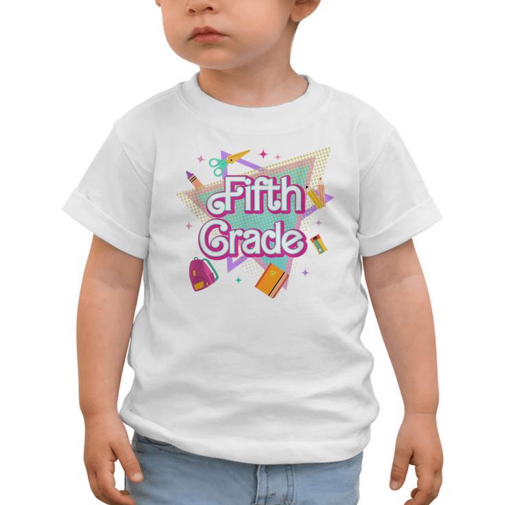 Retro 90s 5th Grade Back To School First Day Of Fifth Grade Graphic Toddler T-Shirt