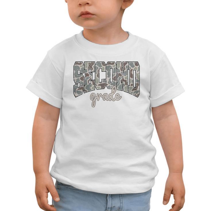 Retro Second Grade Back To School Boy Old Camo 2nd Grade Kid Graphic Toddler T-Shirt Retro Second Grade Back To School Boy Old Camo 2nd Grade Kid Graphic Toddler T-Shirt