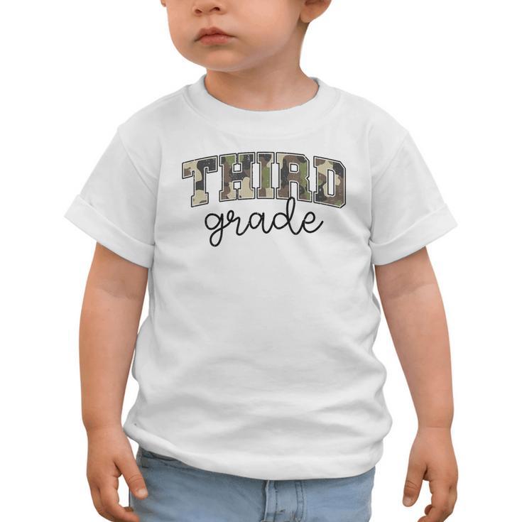 Retro Third Grade Old Camo Back To School Girl Boy 3rd Grade Graphic Toddler T-Shirt