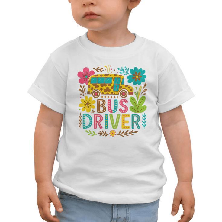 School Bus Driver Boho Floral Leopard Back To School Womens Graphic Toddler T-Shirt School Bus Driver Boho Floral Leopard Back To School Womens Graphic Toddler T-Shirt