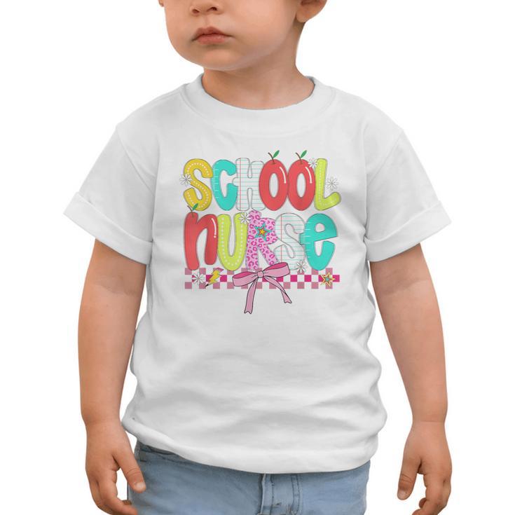 School Nurse Appreciation Day Coquette Bow Back To School Graphic Toddler T-Shirt School Nurse Appreciation Day Coquette Bow Back To School Graphic Toddler T-Shirt