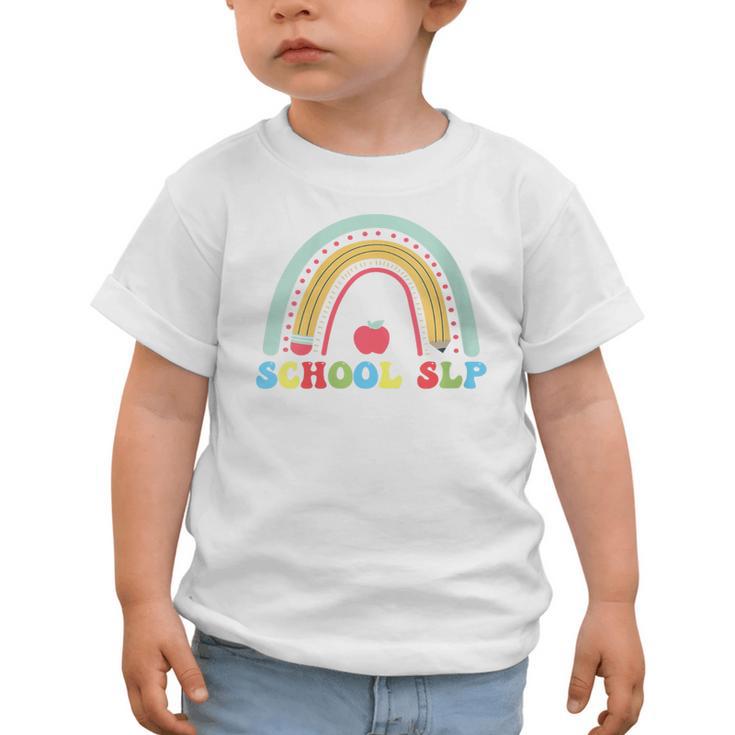 School SLP Rainbow Pencil Back To School Appreciation Graphic Toddler T-Shirt
