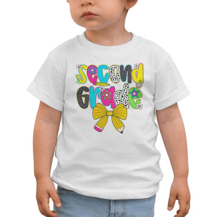 Second Grade Coquette Bow First Day Of School Back To School Performance Graphic Toddler T-Shirt