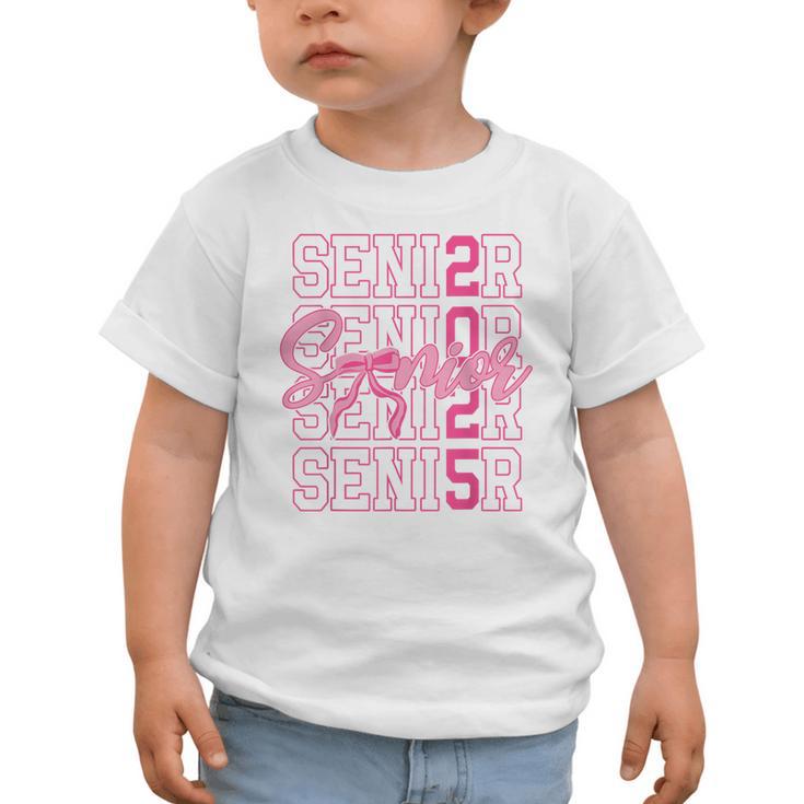 Senior 2025 Coquette Pink Bow Class Of 2025 Back To School Graphic Toddler T-Shirt Senior 2025 Coquette Pink Bow Class Of 2025 Back To School Graphic Toddler T-Shirt