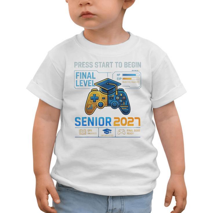 Senior Class Of 2027 Back To School Gamer Boys Senior 2027 Graphic Toddler T-Shirt Senior Class Of 2027 Back To School Gamer Boys Senior 2027 Graphic Toddler T-Shirt