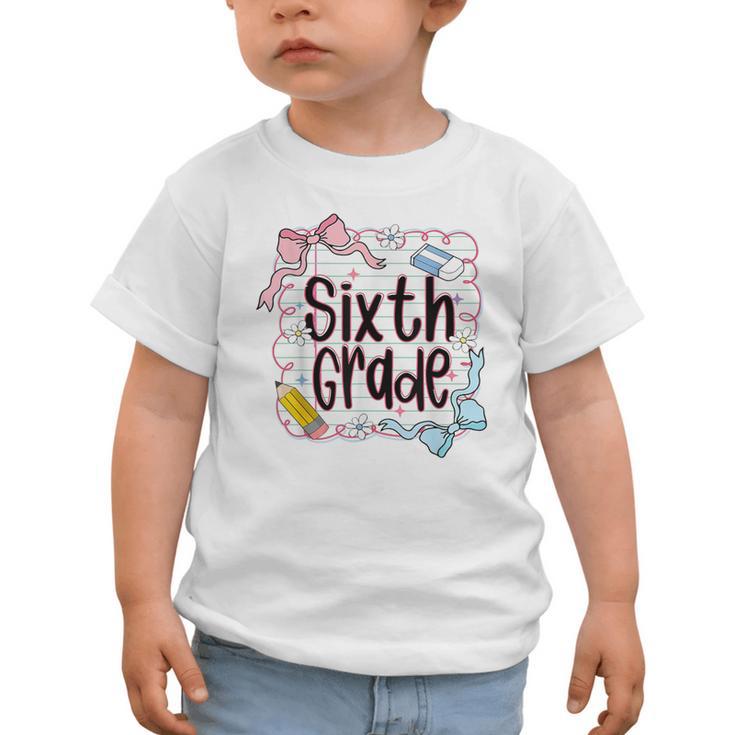 Sixth Grade Back To School For Girls Pink Notebook Graphic Toddler T-Shirt Sixth Grade Back To School For Girls Pink Notebook Graphic Toddler T-Shirt