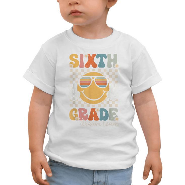 Sixth Grade Dream Team Smile Retro Back To School 6th Grade Graphic Toddler T-Shirt Sixth Grade Dream Team Smile Retro Back To School 6th Grade Graphic Toddler T-Shirt