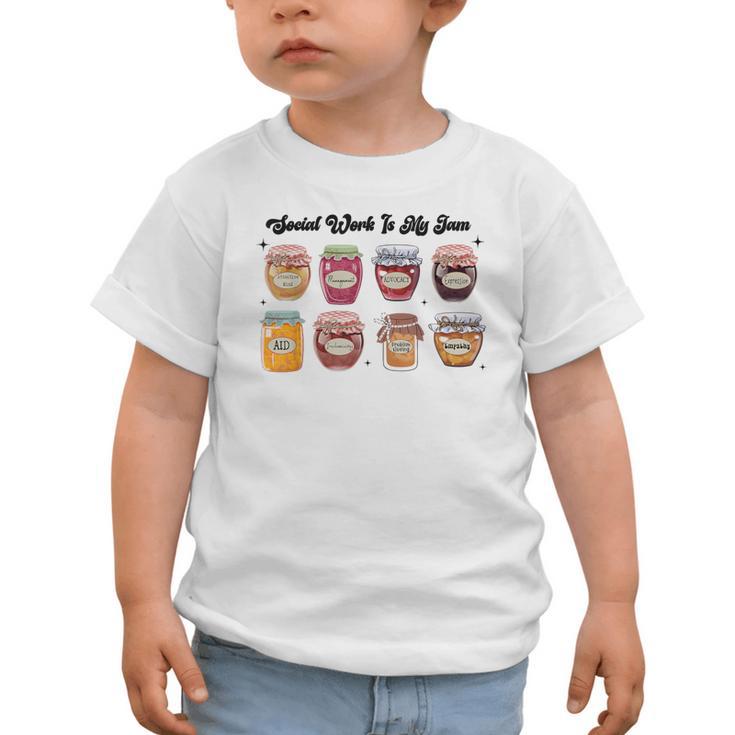 Social Work Is My Jam Back To School School Social Worker Graphic Toddler T-Shirt