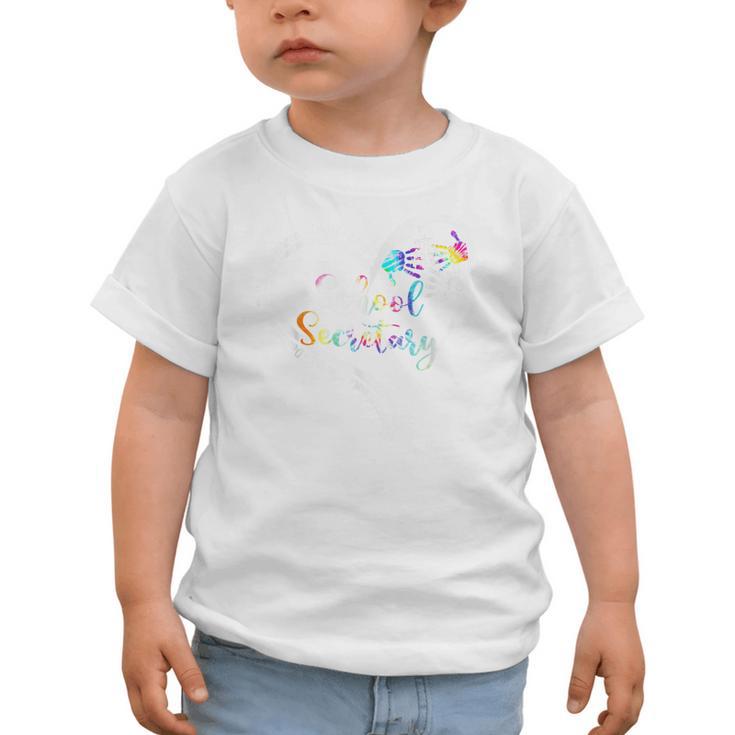 Tie Dye Heart School Secretary Life Tee Cute Back To School Graphic Toddler T-Shirt