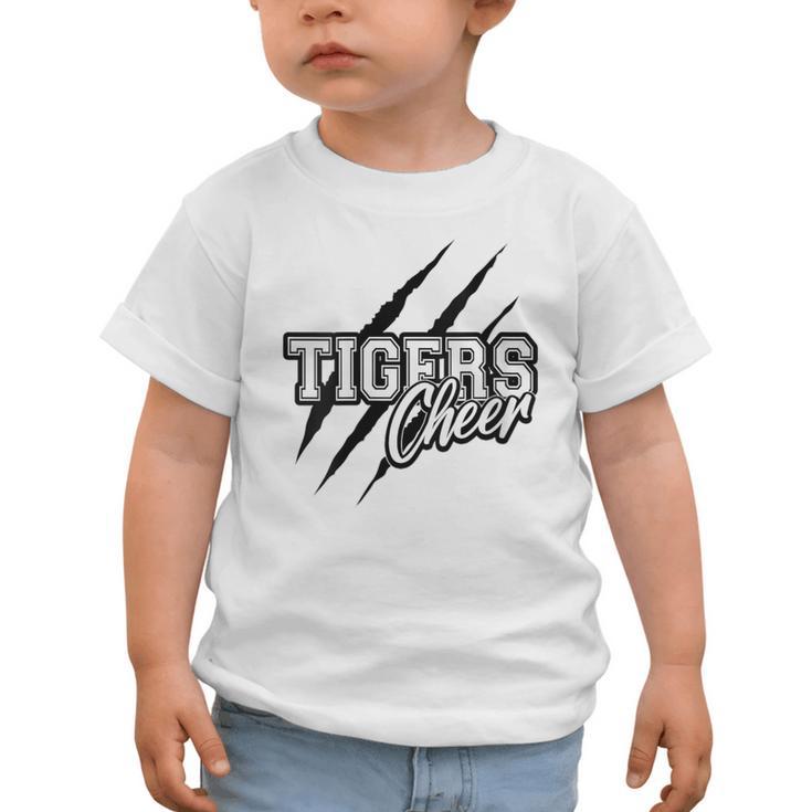 Tigers Cheer Back To School Cheerleading Team Spirit Graphic Toddler T-Shirt