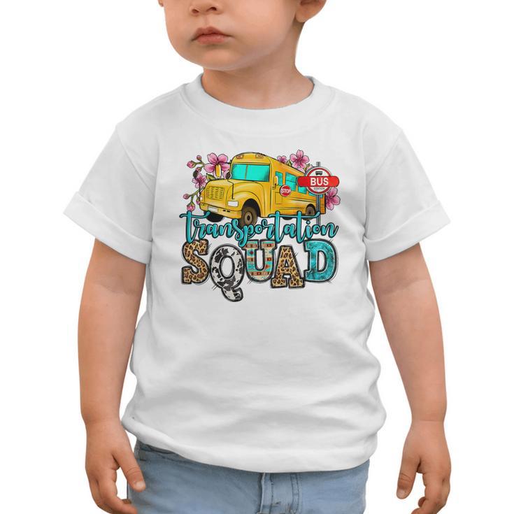 Transportation Squad Bus Driver School Bus Back To School Graphic Toddler T-Shirt Transportation Squad Bus Driver School Bus Back To School Graphic Toddler T-Shirt