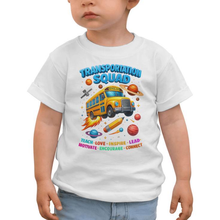 Transportation Squad School Bus Back To School Retro Graphic Toddler T-Shirt