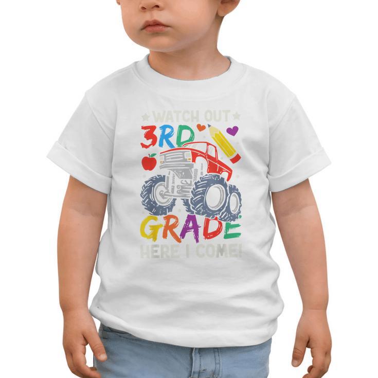 Watch Out 3rd Grade Here I Come Monster Truck Back To School Graphic Toddler T-Shirt