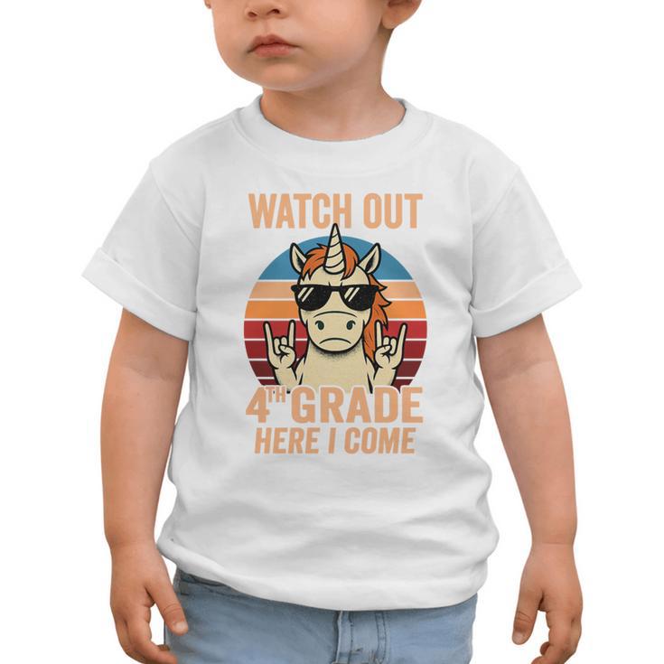 Watch Out Fourth Grade 2026 Back To School 4th Grade Boys Premium Tri-Blend Graphic Toddler T-Shirt