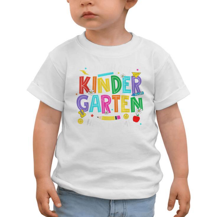 Watch Out Kindergarten Here I Come Kinder Back To School Kid Graphic Toddler T-Shirt