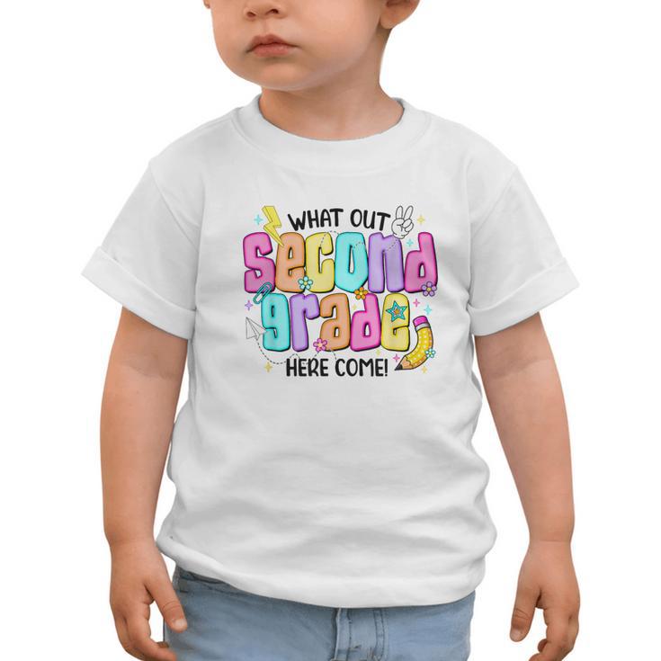 Watch Out Second Grade Here I Come 2nd Grade Back To School Graphic Toddler T-Shirt
