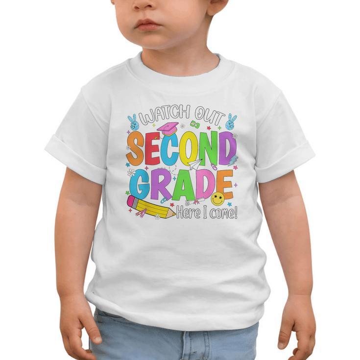 Watch Out Second Grade Here I Come Back To School 2nd Grade Graphic Toddler T-Shirt