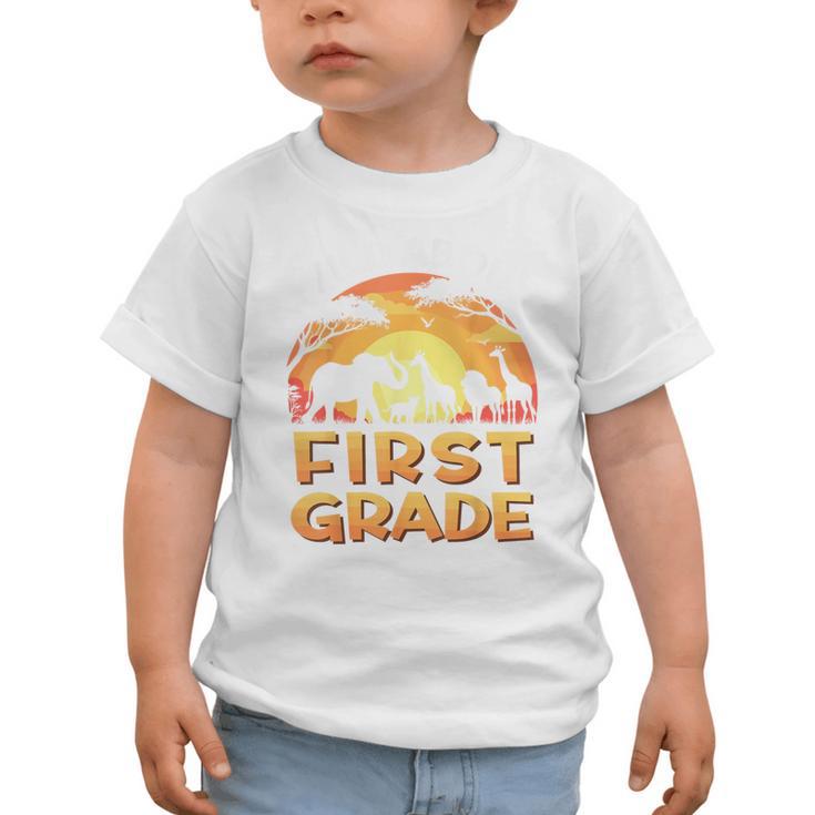 Wild About First Grade Zoo Animals Back To School Safari Graphic Toddler T-Shirt Wild About First Grade Zoo Animals Back To School Safari Graphic Toddler T-Shirt