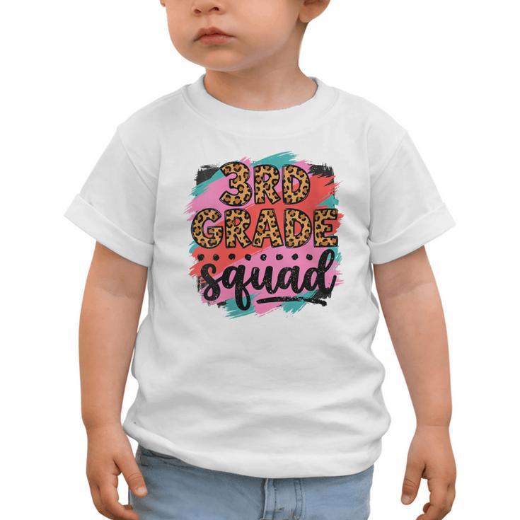 Women's Third 3rd Grade Squad Back To School Animal Print Girl Tee Graphic Toddler T-Shirt