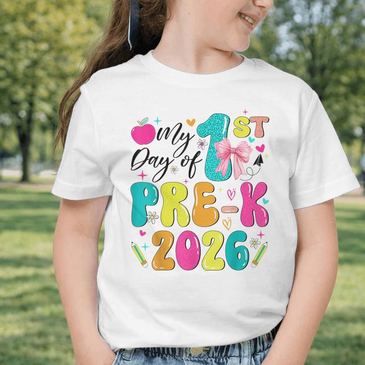 My 1st Day Of Pre-K 2026 Back To School Bow PreK Kids Girls Graphic Toddler T-Shirt My 1st Day Of Pre-K 2026 Back To School Bow PreK Kids Girls Graphic Toddler T-Shirt