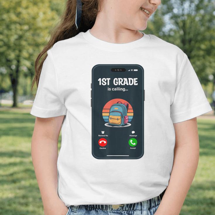 1st Grade Is Calling First Day Back To School First Grade Graphic Toddler T-Shirt