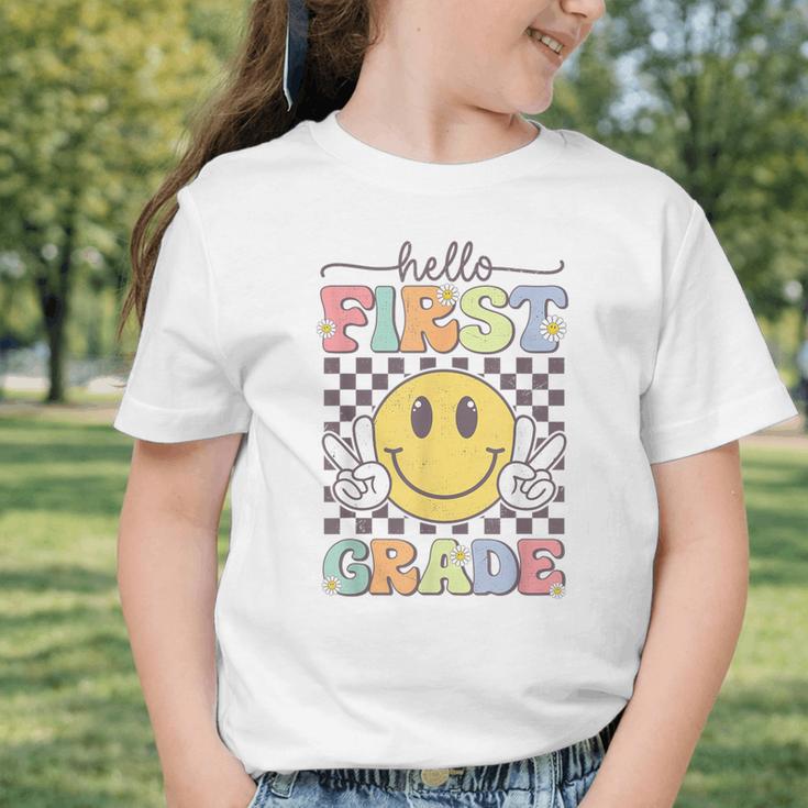 1st Grade Team Back To School Hello First Grade Smile Face Graphic Toddler T-Shirt 1st Grade Team Back To School Hello First Grade Smile Face Graphic Toddler T-Shirt