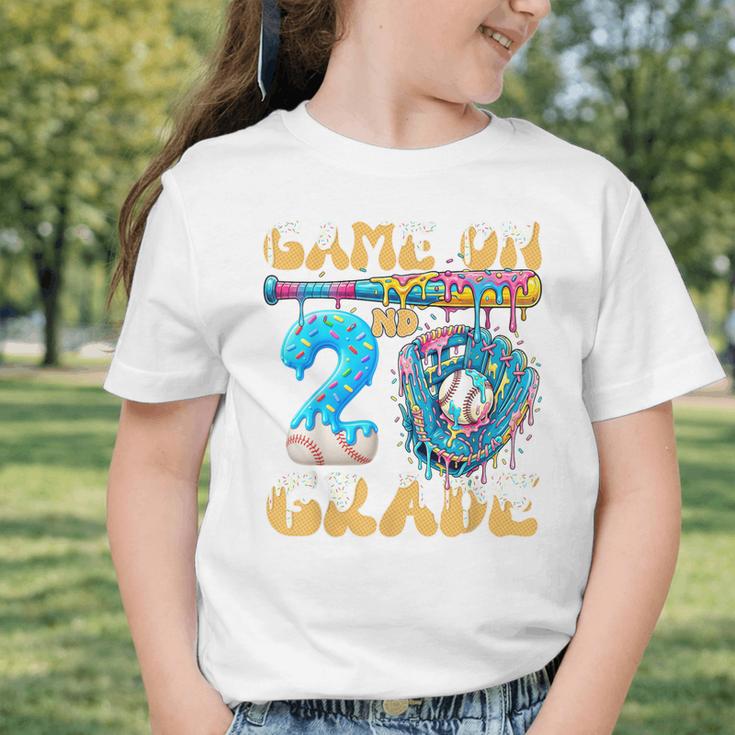2nd Grade Back To School Baseball Drip Ice Cream Game On Graphic Toddler T-Shirt