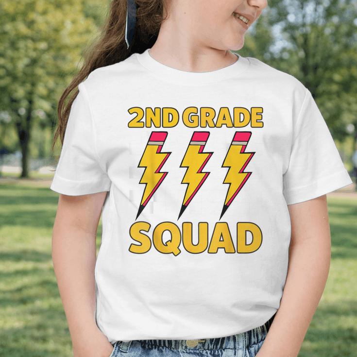 2nd Grade Lightning Bolt Second Grade Squad Back To School Graphic Toddler T-Shirt