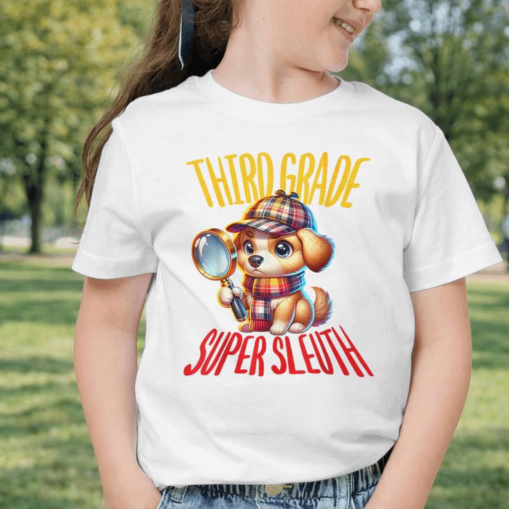 3rd Grade Super Sleuth Dog Detective Back To School Kids Graphic Toddler T-Shirt