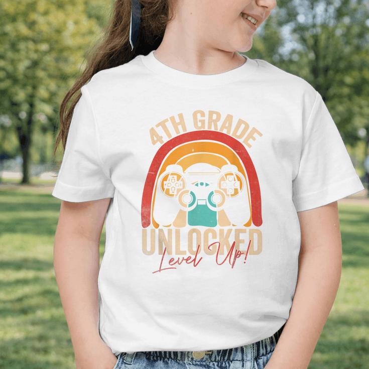 4th Grade Unlocked Level Up Gamer Back To School Fourth Graphic Toddler T-Shirt