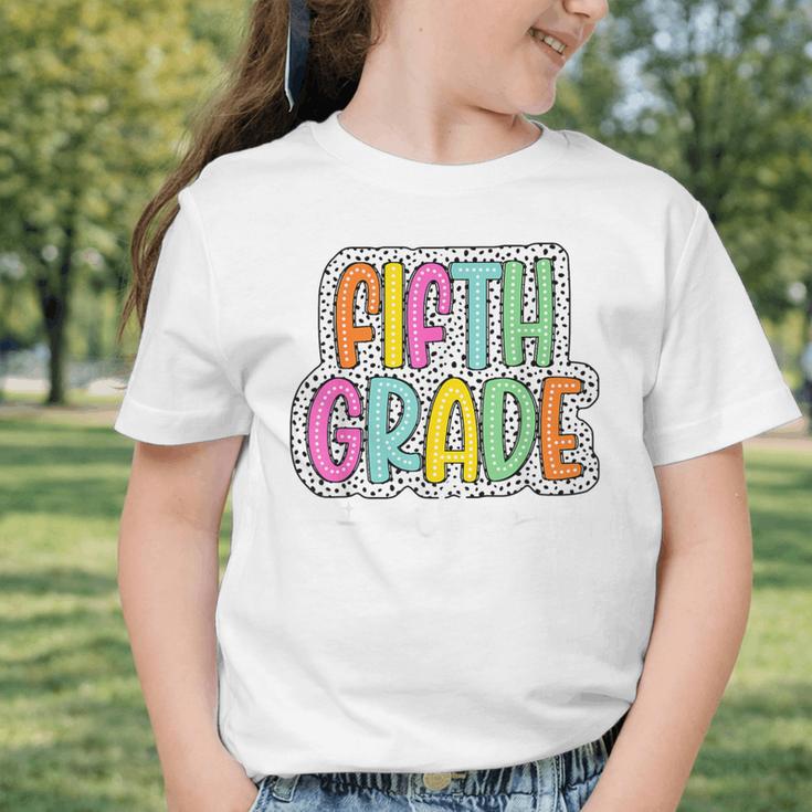 5th Fifth Grade Vibes Back To School Dalmatian Dots Graphic Toddler T-Shirt 5th Fifth Grade Vibes Back To School Dalmatian Dots Graphic Toddler T-Shirt