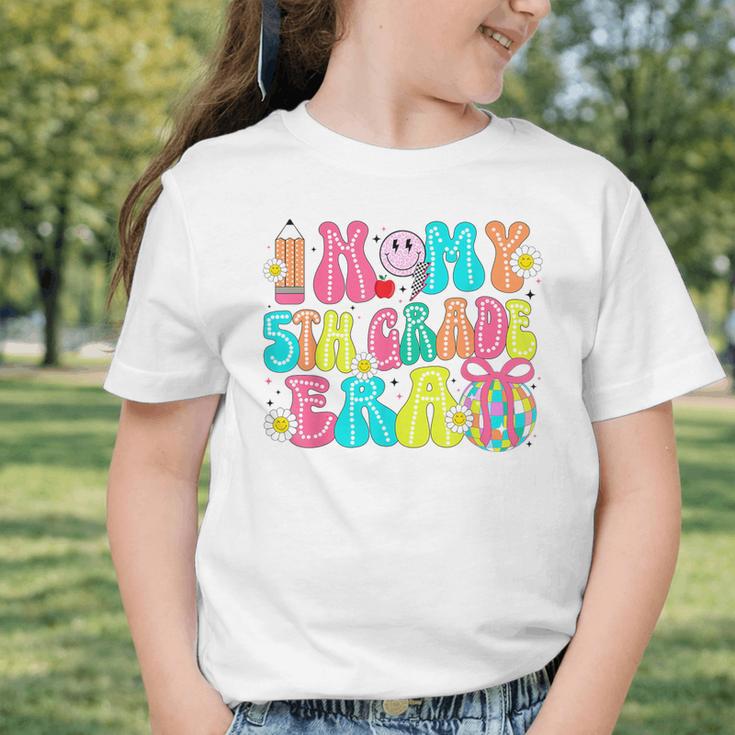In My 5th Grade Era Coquette Bow Back To School Fifth Grade Graphic Toddler T-Shirt In My 5th Grade Era Coquette Bow Back To School Fifth Grade Graphic Toddler T-Shirt