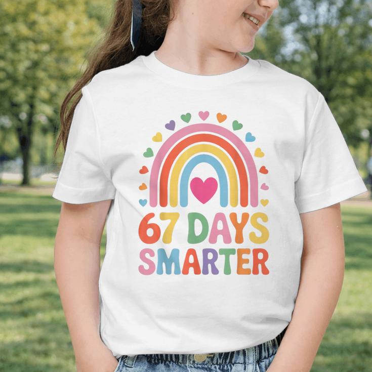 67 Days Smarter Rainbow For Back To School Kids Graphic Toddler T-Shirt 67 Days Smarter Rainbow For Back To School Kids Graphic Toddler T-Shirt