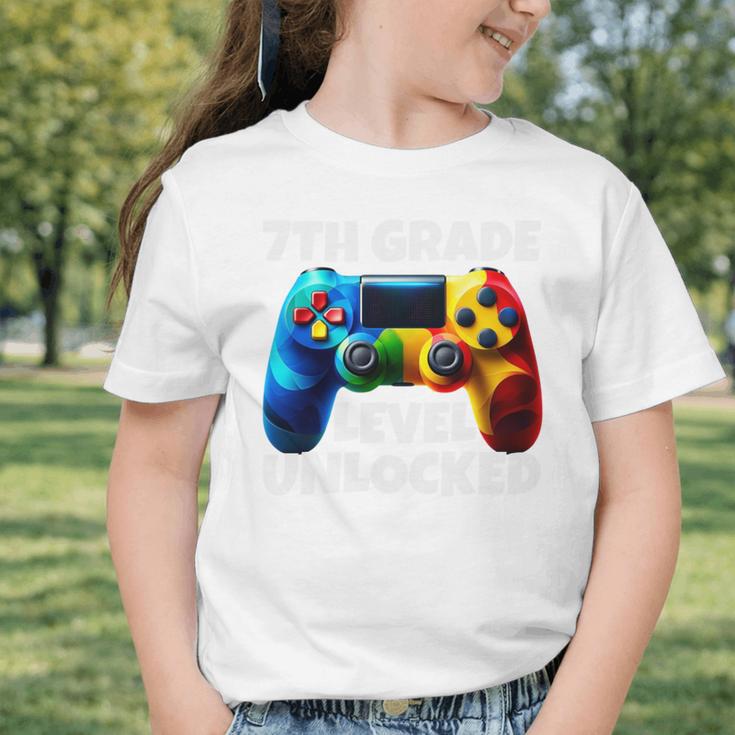 7th Grade Level Unlocked Back To School Gamer Boys Girls Graphic Toddler T-Shirt 7th Grade Level Unlocked Back To School Gamer Boys Girls Graphic Toddler T-Shirt