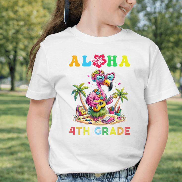 Aloha Fourth Grade Flamingo Hawaii Back To School Kids Girl Premium Tri-Blend Graphic Toddler T-Shirt Aloha Fourth Grade Flamingo Hawaii Back To School Kids Girl Premium Tri-Blend Graphic Toddler T-Shirt