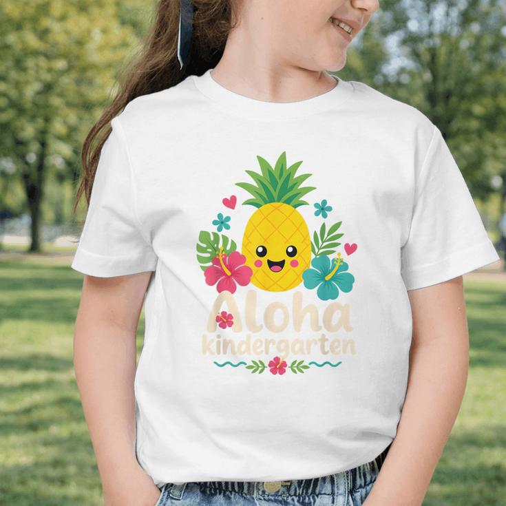Aloha Kindergarten Pineapple Back To School Graphic Toddler T-Shirt Aloha Kindergarten Pineapple Back To School Graphic Toddler T-Shirt