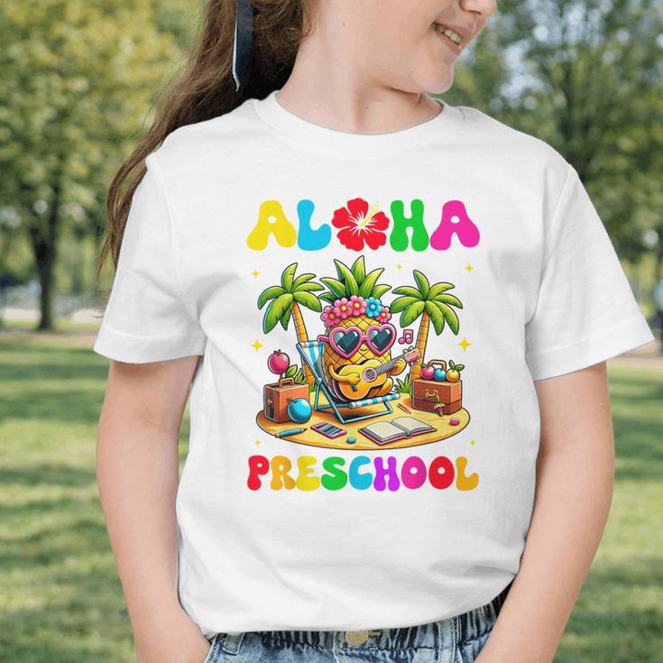 Aloha Preschool Pineapple Hawaii Back To School Kids Girl Graphic Toddler T-Shirt