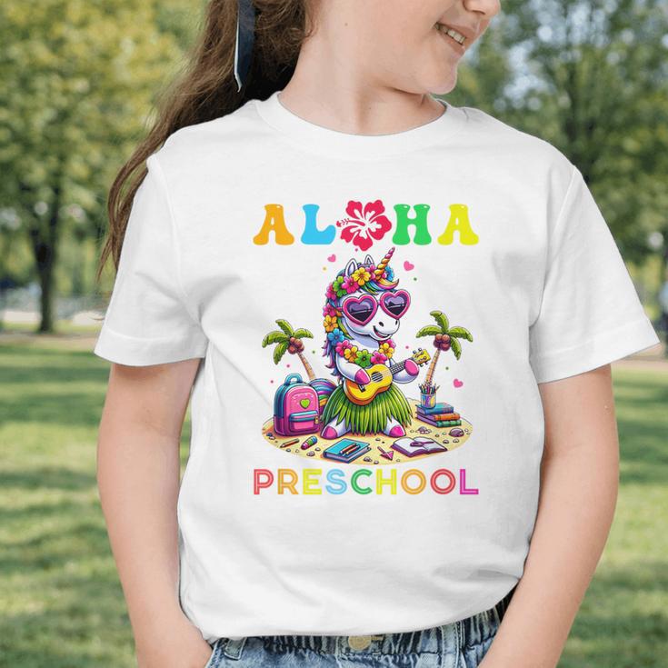 Aloha Preschool Unicorn Hawaii Back To School Kids Girl Graphic Toddler T-Shirt Aloha Preschool Unicorn Hawaii Back To School Kids Girl Graphic Toddler T-Shirt